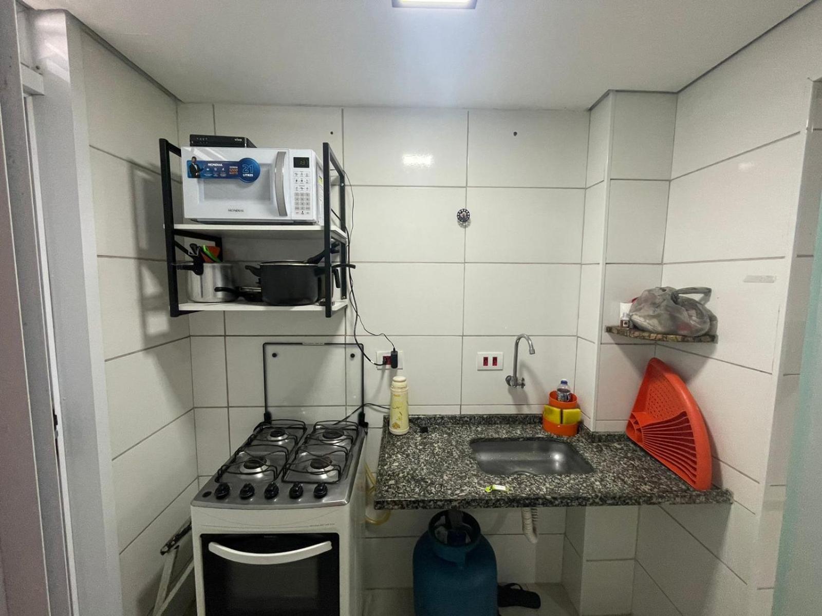 Kitnet Guilhermina Frente Feirinha E Mar Praia Grande  Bagian luar foto